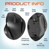 Delton Ergonomic Wireless Optical Mouse Adjustable DPI 6 Buttons, Right Handed DMERGS30-WB